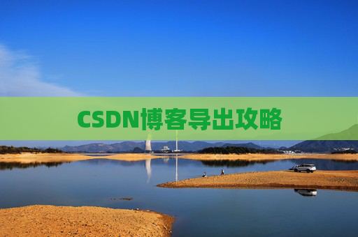 CSDN博客导出攻略
